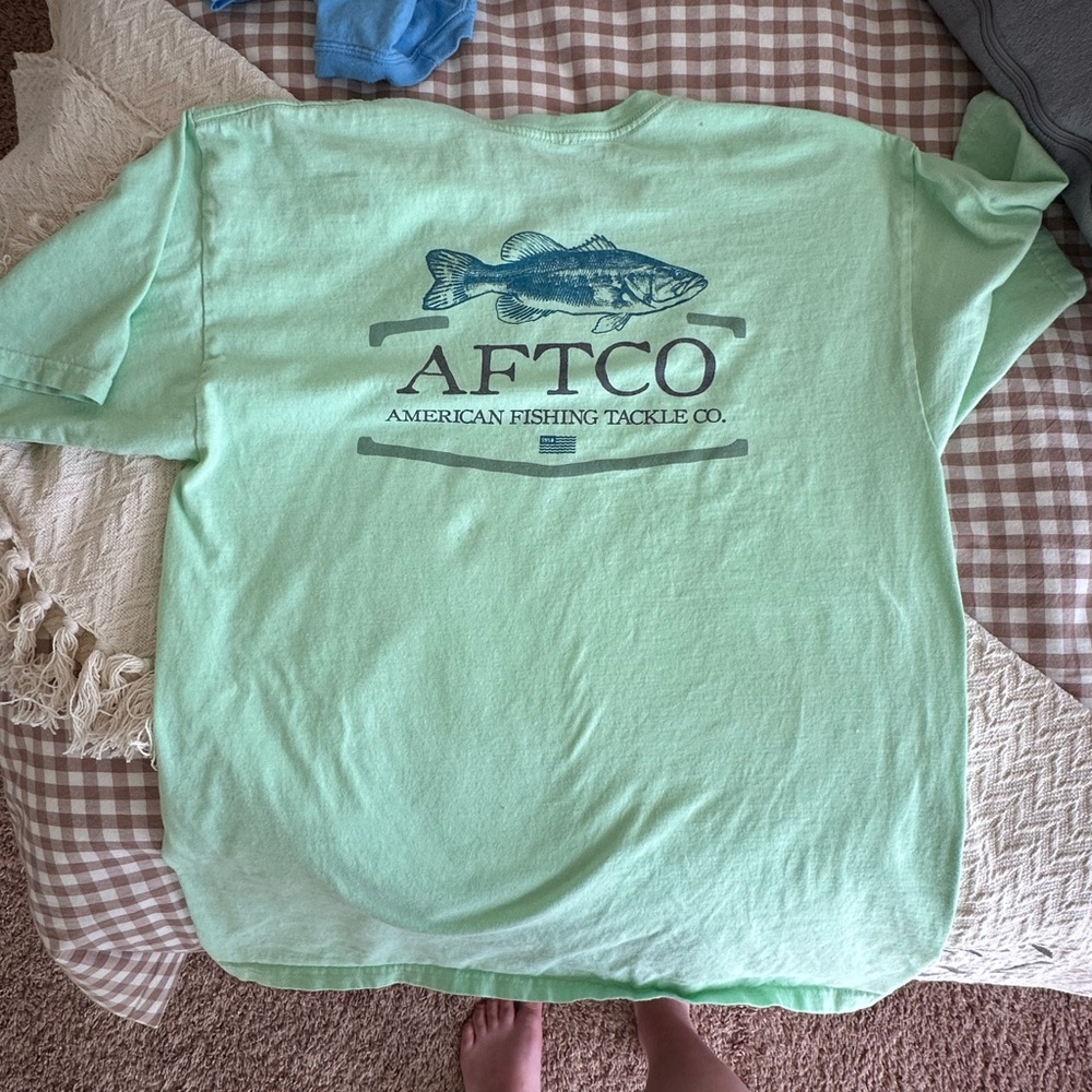 AFTCO Light Green Short Sleeve Tee - Picture 4 of 4